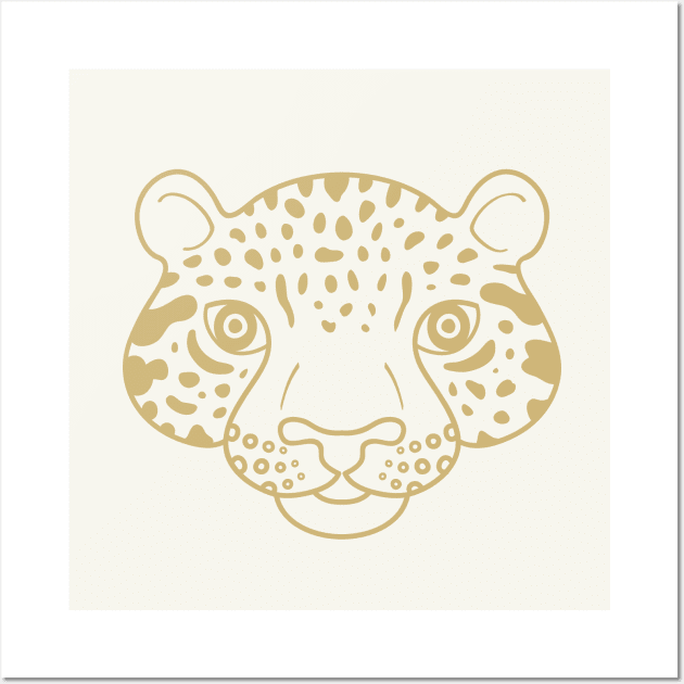 Jaguar gold (bright) accesories Wall Art by Eduardo Tejedor